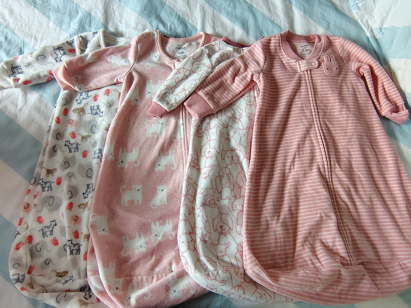 Carter's Baby Sleepers Sleep Sacks Bundle  3months