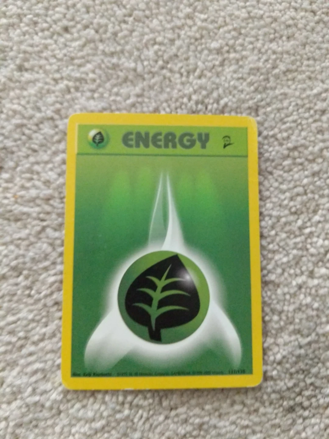 Pokémon Leaf Energy Card from 1995