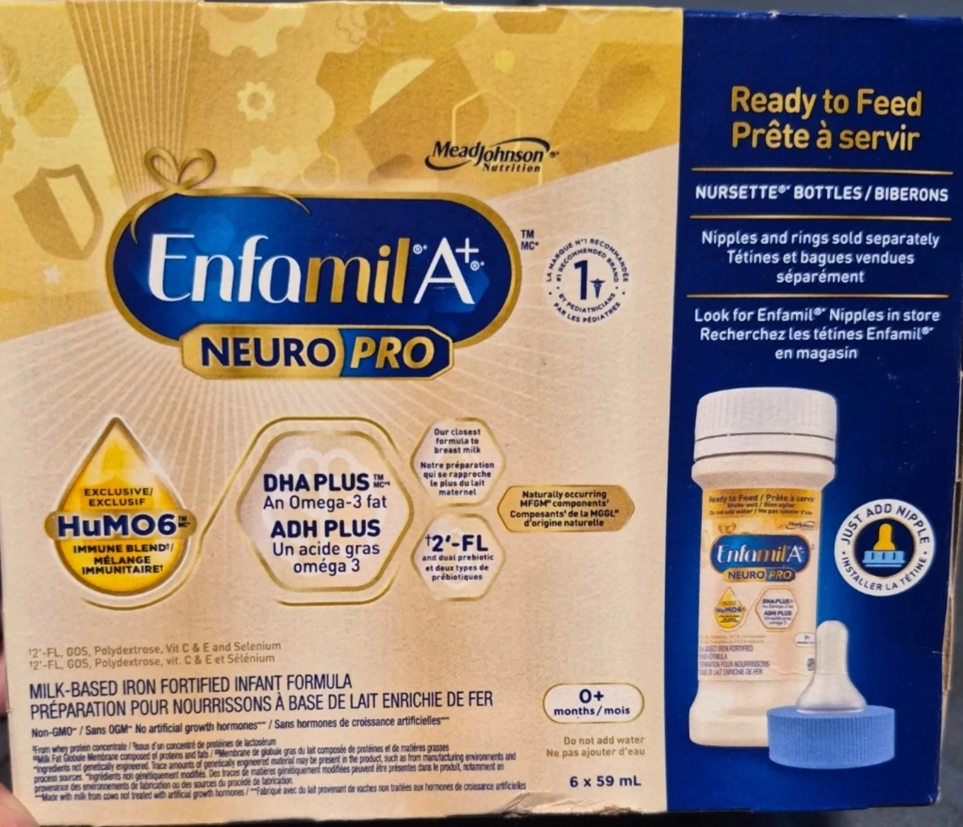 Enfamil A+ Neuro Pro Ready to Feed Infant Formula 6 x 59mL