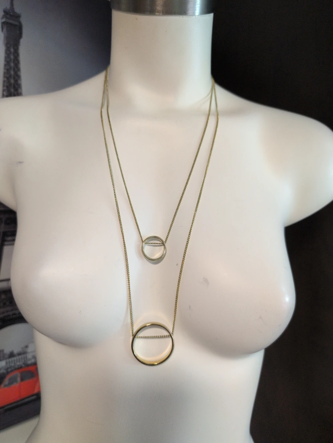 Layered Circle Pendant Necklace - photo 2