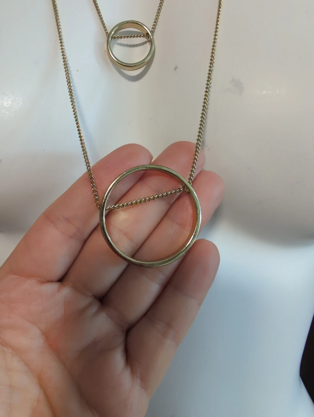 Layered Circle Pendant Necklace - photo 3