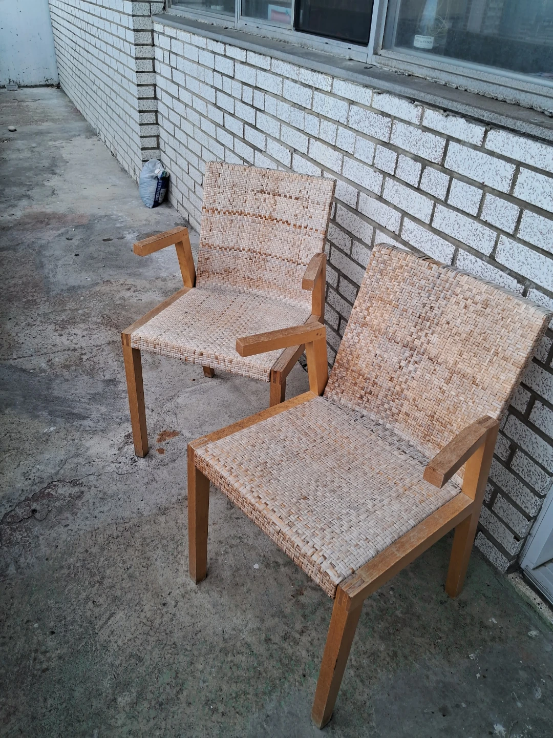 Woven Seat Chairs - Set of 2