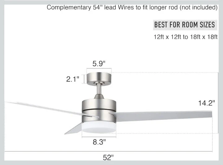 Modern ceiling fan (New in box) - photo 2