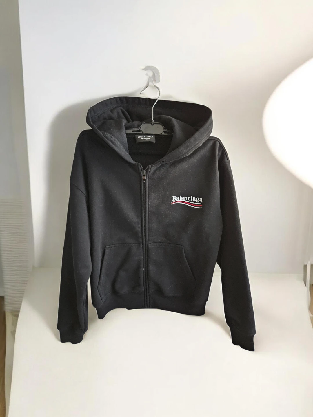 Balenciaga Black Zip-Up Hoodie