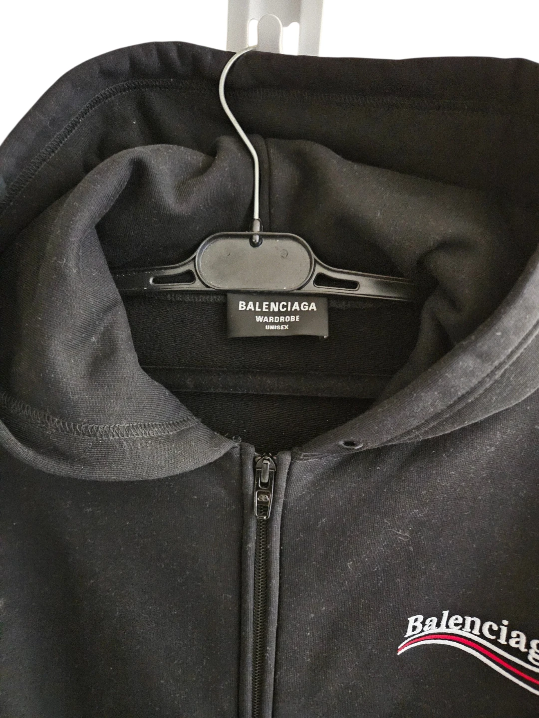 Balenciaga Black Zip-Up Hoodie - photo 4