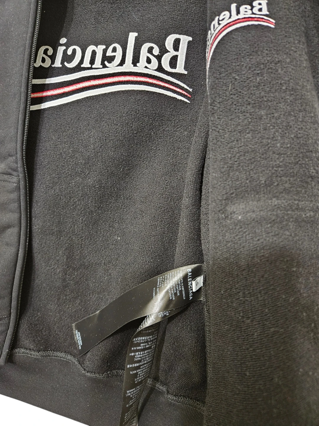 Balenciaga Black Zip-Up Hoodie - photo 5
