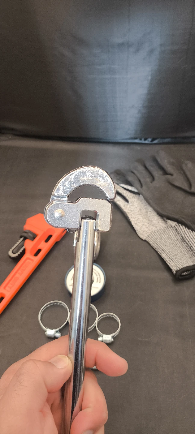 Plumbing Tool Kit with Pipe Wrench, Tube Cutter, Gloves - photo 3