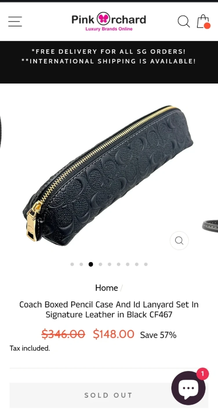 Coach Boxed Pencil Case