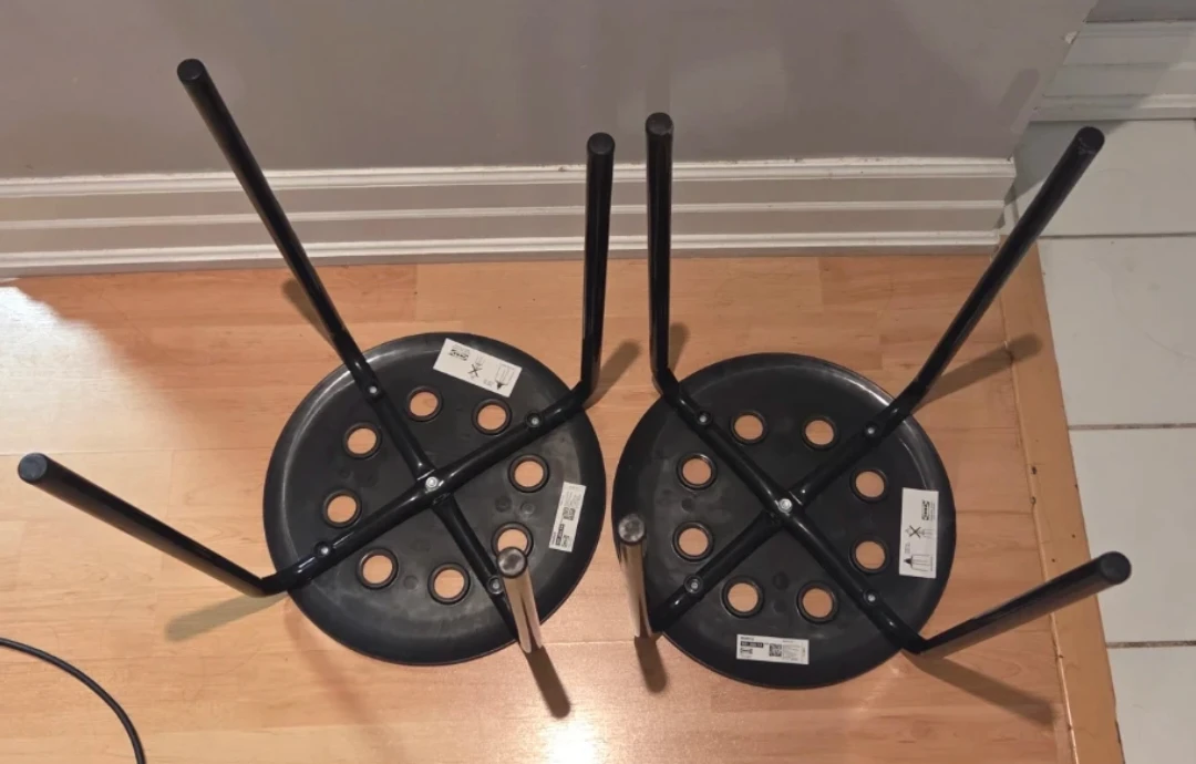 IKEA Black Stools (Set of 2) - photo 3