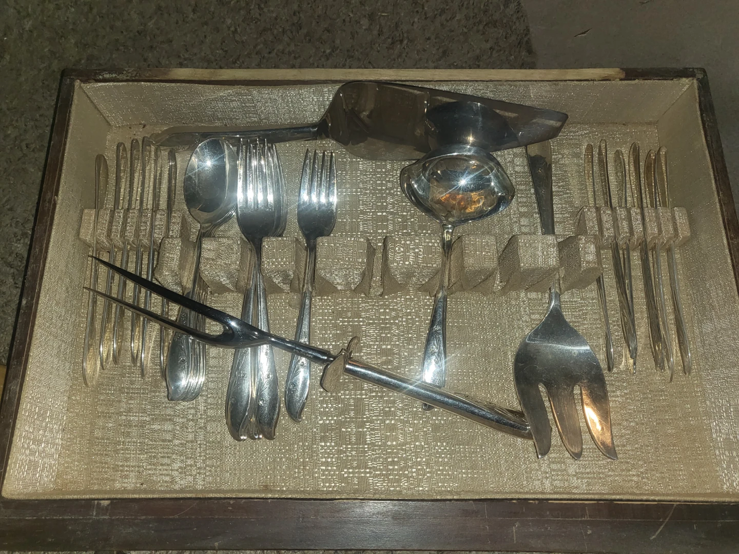 Sterling Silver Cutlery Set in Wooden Box - photo 2