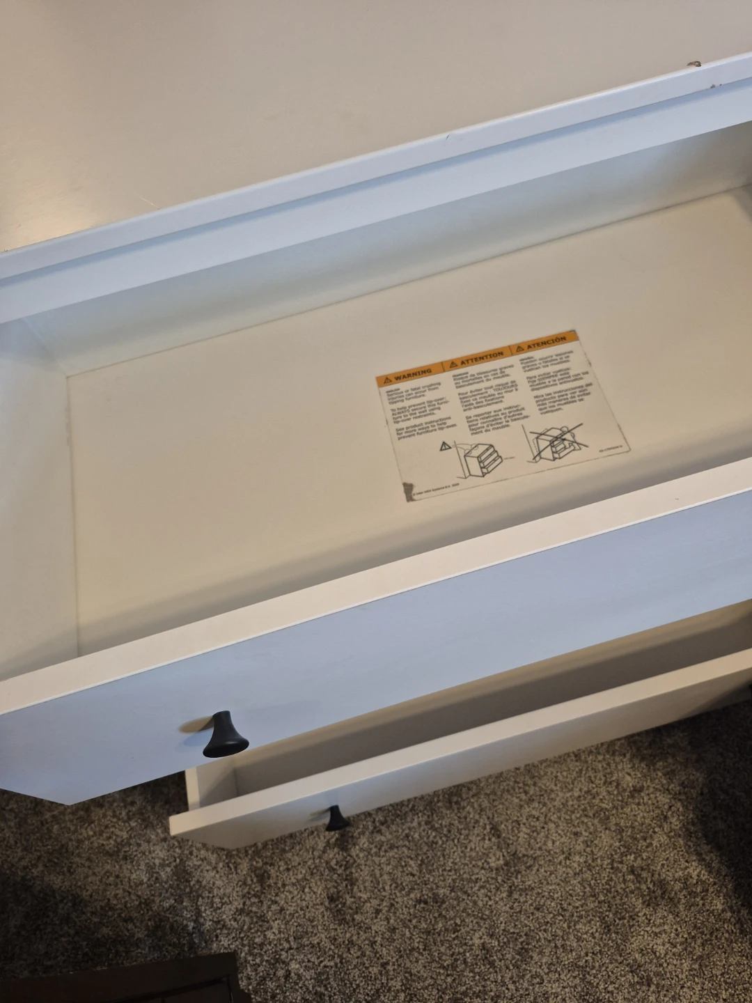 White 3-Drawer Dresser - photo 3