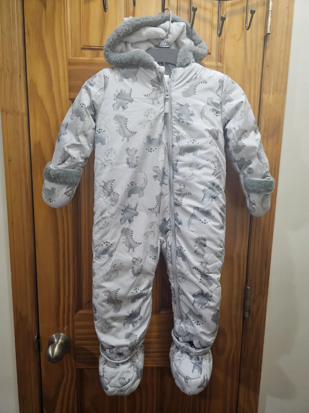 Baby Snowsuit - Dinosaur Print