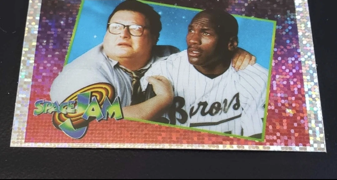 1996 UD Michael Jordan space jam refractor sticker 252 - photo 3