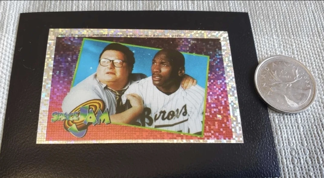 1996 UD Michael Jordan space jam refractor sticker 252 - photo 5