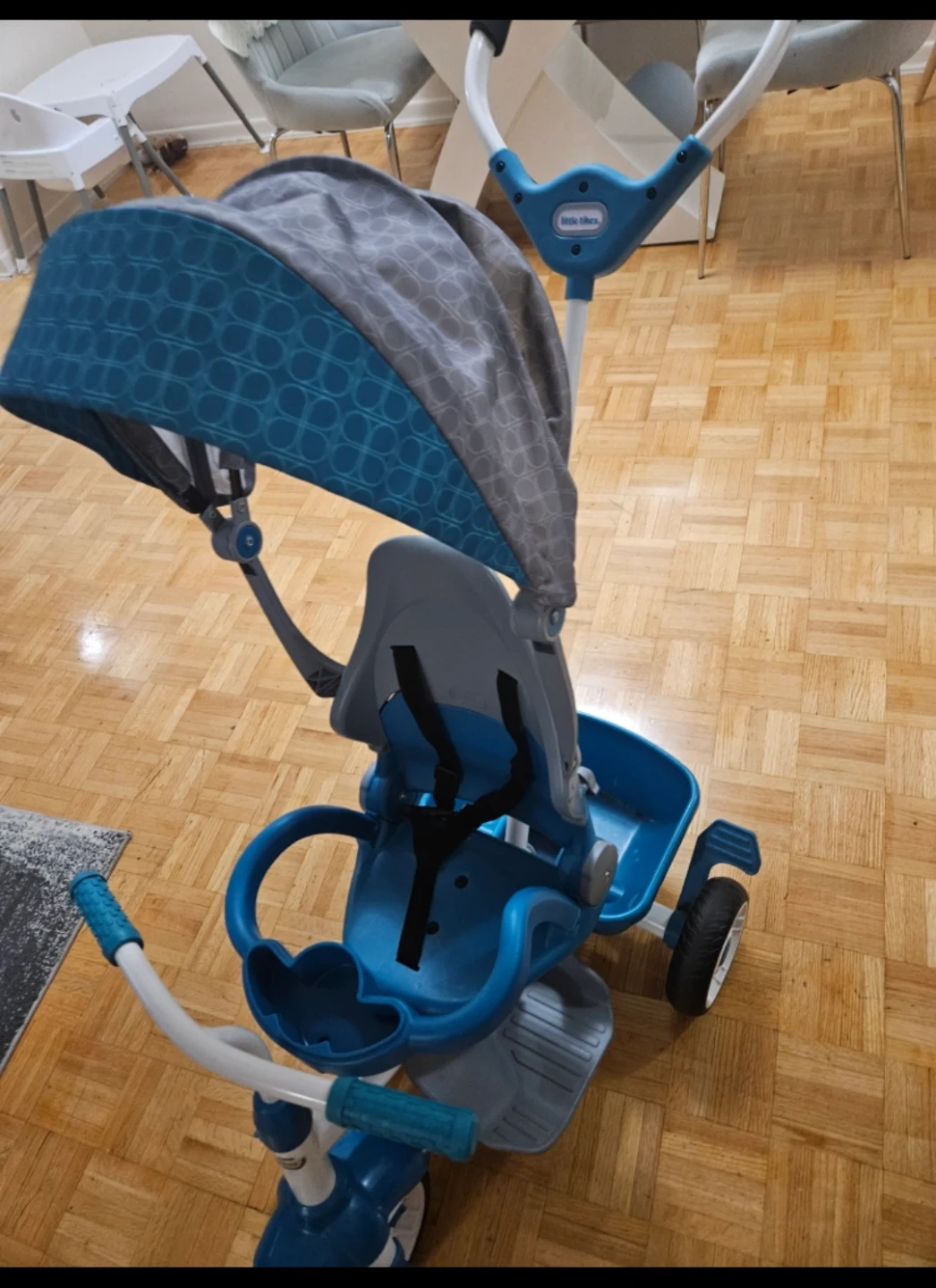 Little Tikes Blue Tricycle with Canopy and Parent Handle