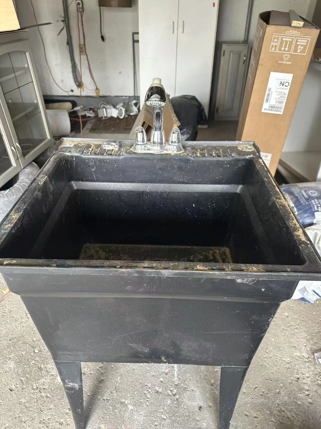 Black Utility Sink with Faucet - photo 2