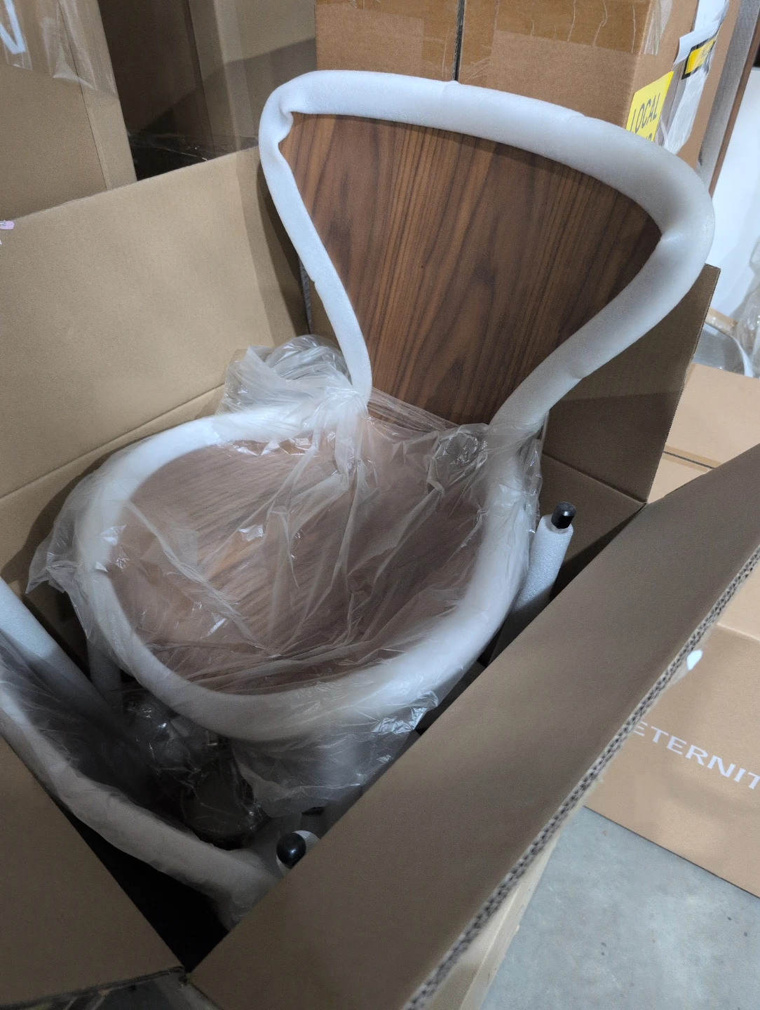 Set of 2 Walnut Finish Dining Chairs - photo 2