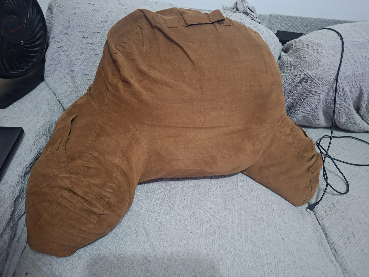 Faux Microsuede Bed Rest Pillow - photo 4
