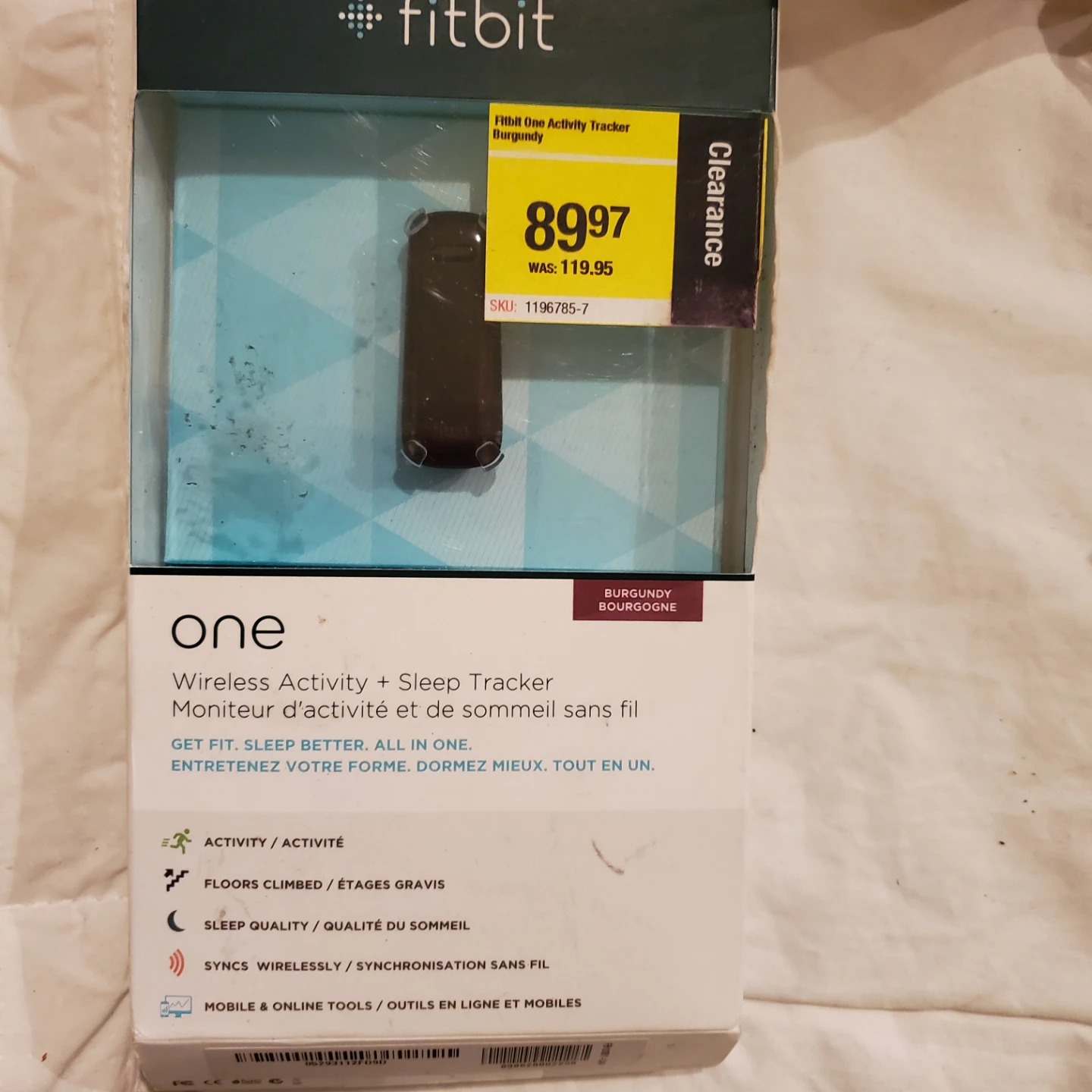 Fitbit One Wireless Activity + Sleep Tracker - Burgundy