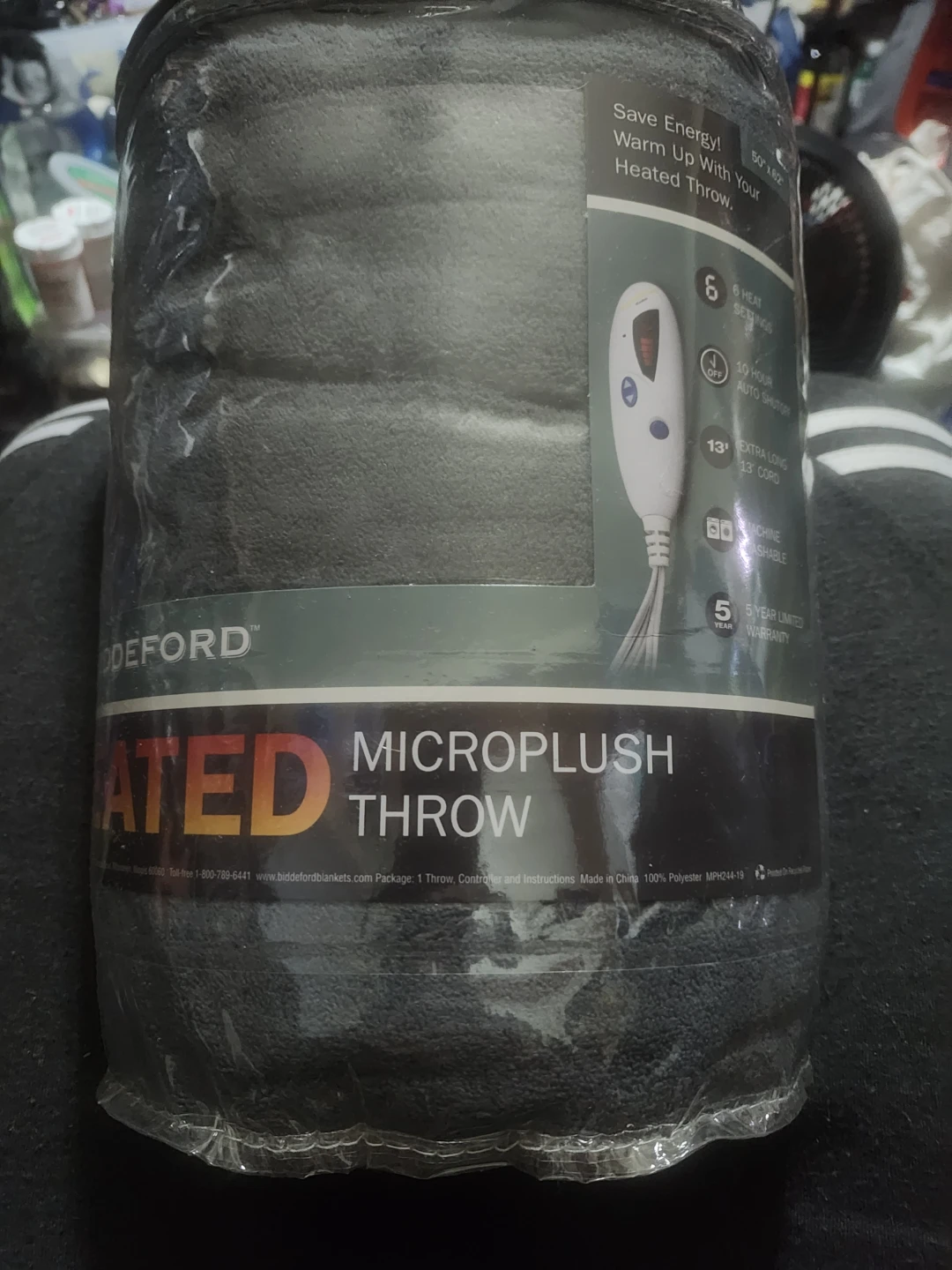 Biddeford Heated Microplush Throw Blanket - photo 2