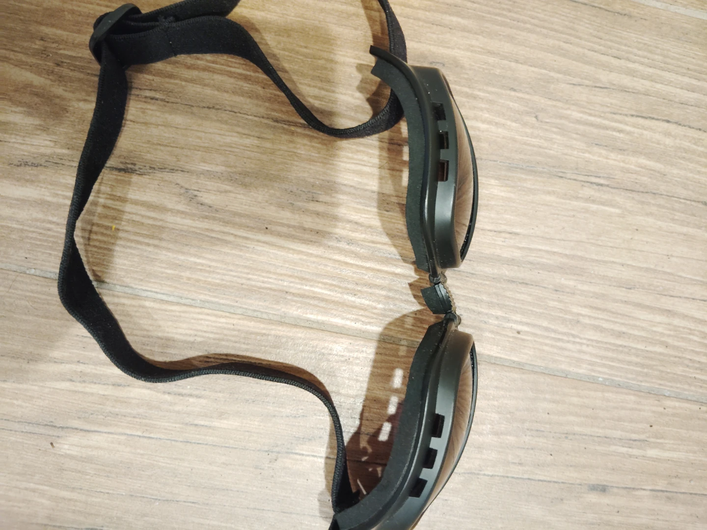Black Goggles with Adjustable Strap