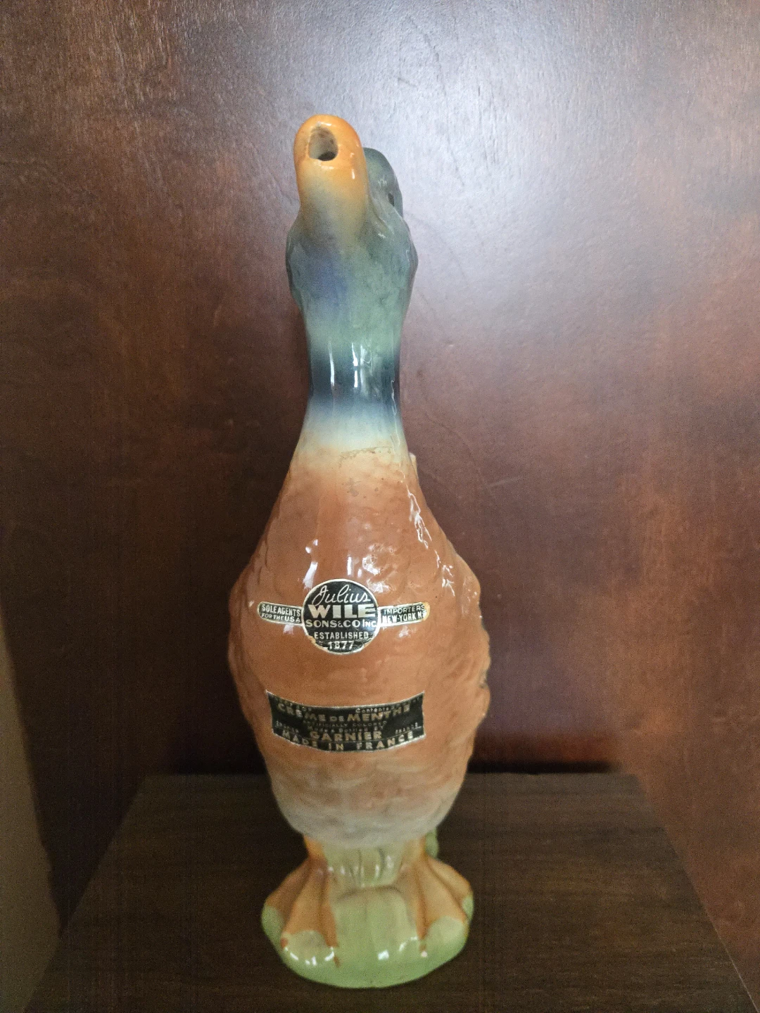 Garnier Creme de Menthe Bottle Pitcher
