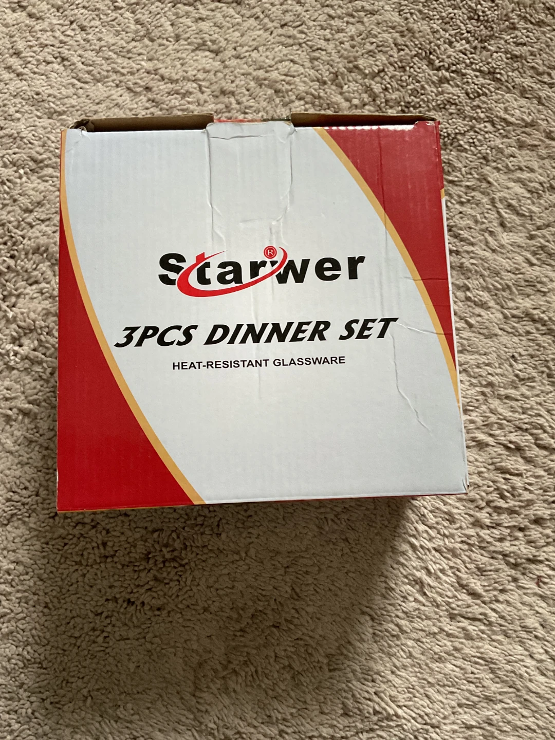 StarWer 3 Piece Dinner Set Heat-Resistant Glassware