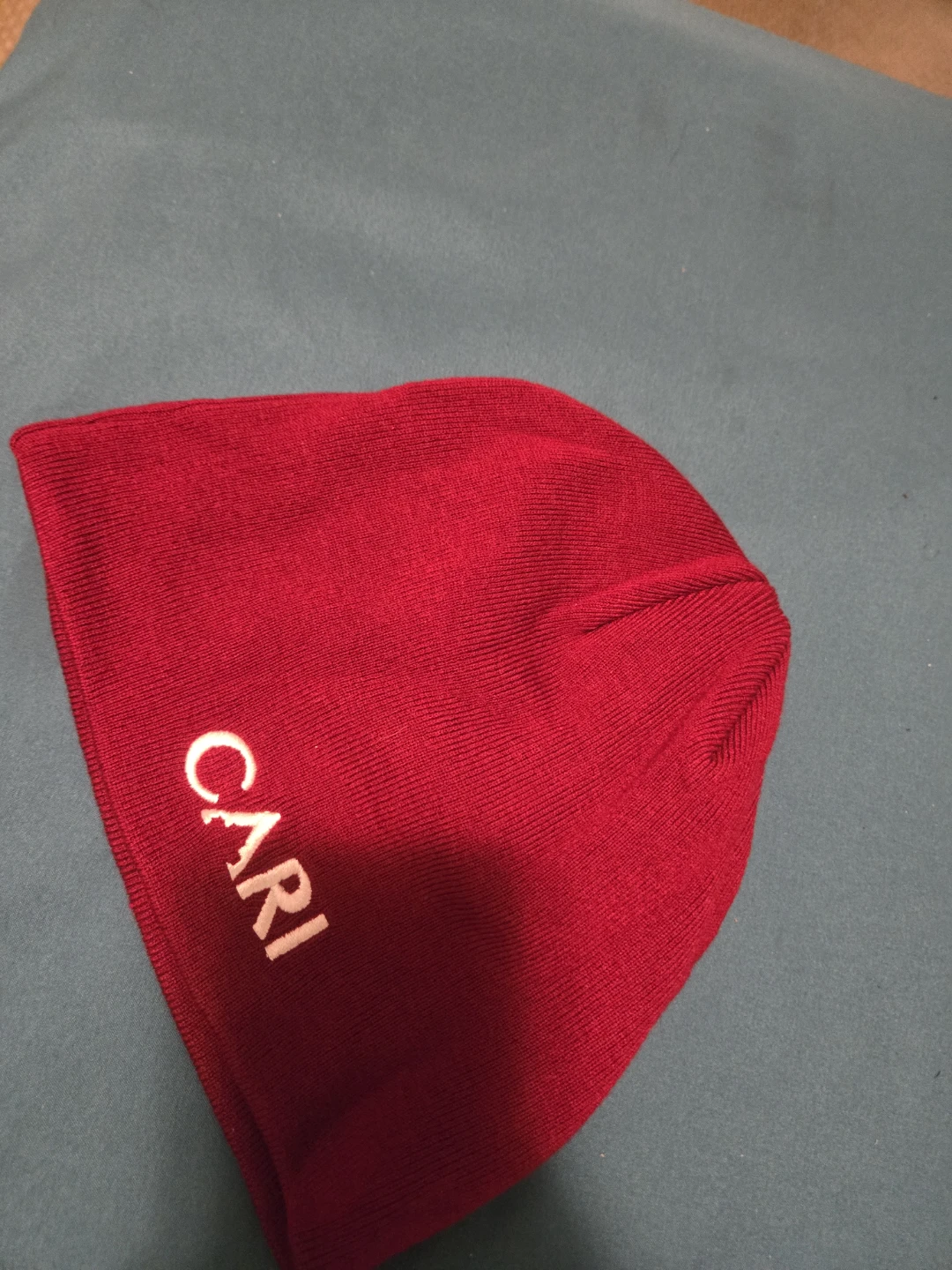 CARI Red Knit Beanie, Gloves, and Scarf Set (new, never worn) - photo 2