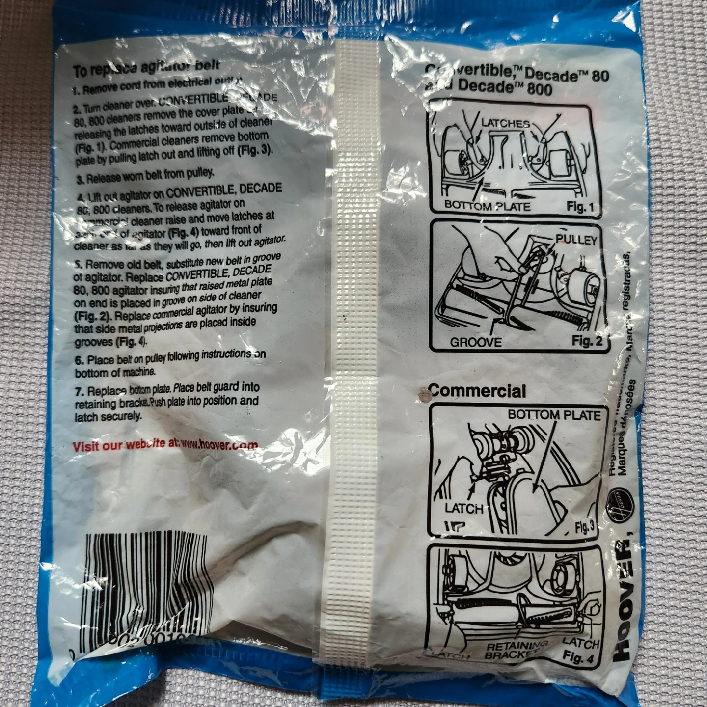 Genuine Hoover Upright Vacuum Cleaner Belts - photo 3