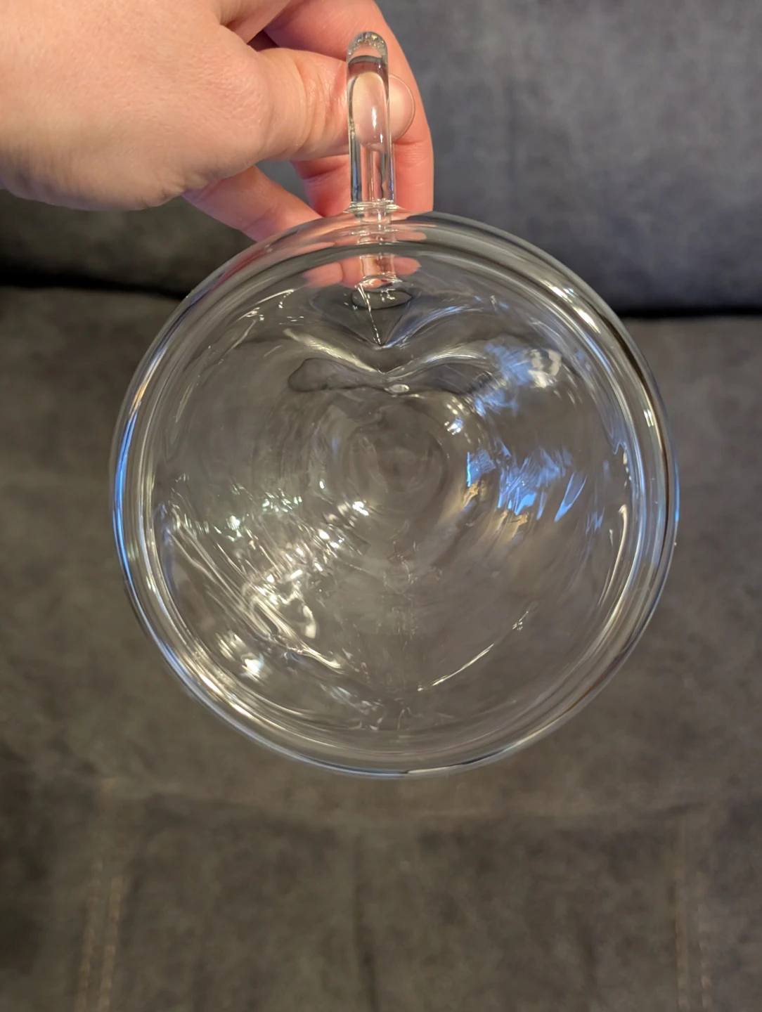 Double Wall Heart Shaped Glass Mug 240ml - photo 3