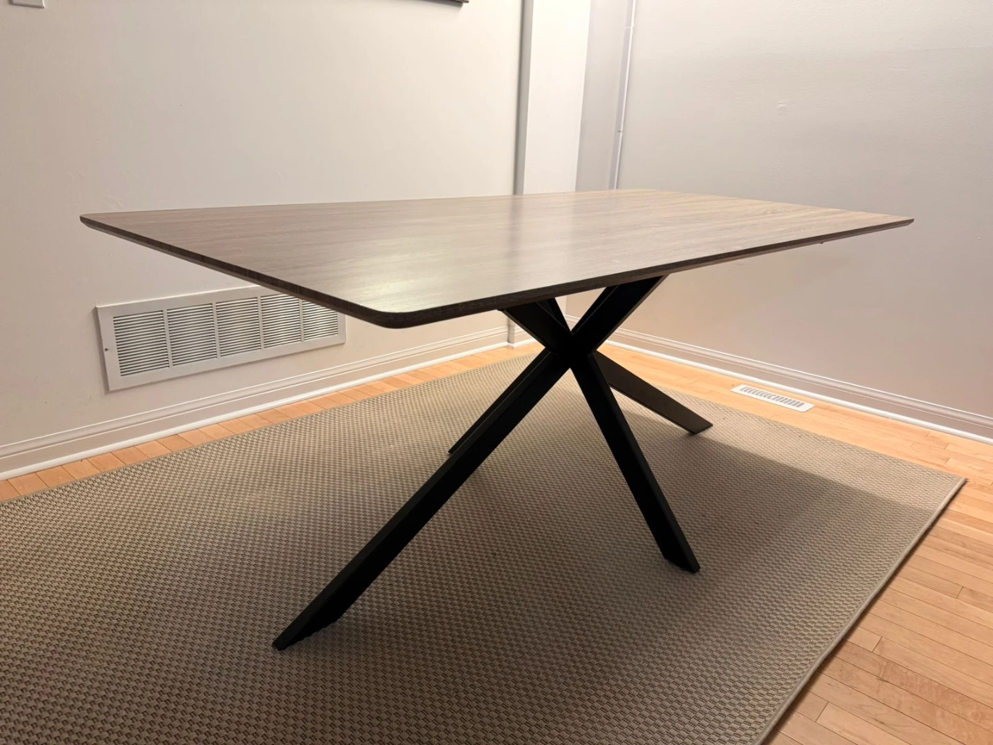 Large Dining Table with Black X-Leg Base - photo 3