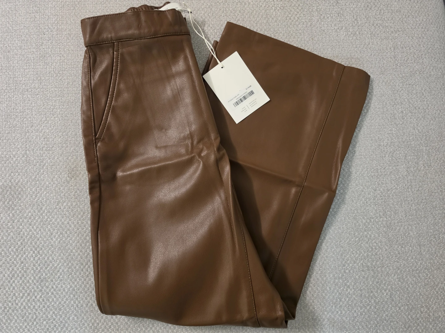 Oak + Fort Brown Leather Pants - Size XXS - photo 2
