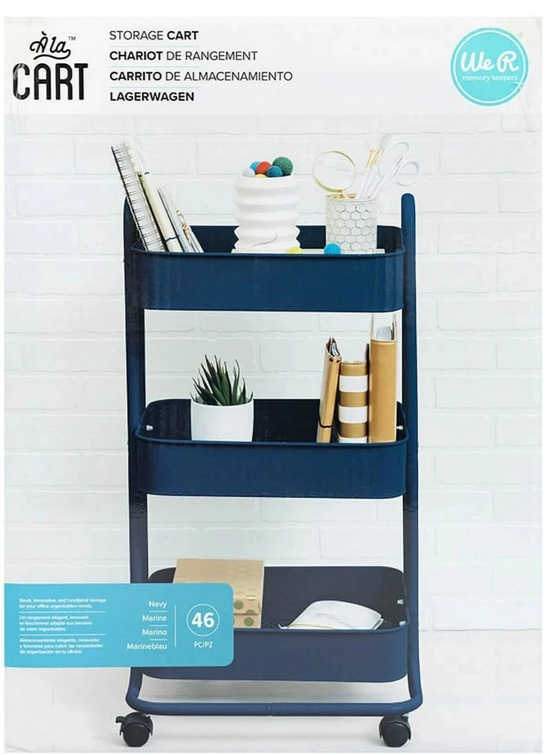 We R Memory Keepers "a la" CART 3-Tier Storage Cart - Navy