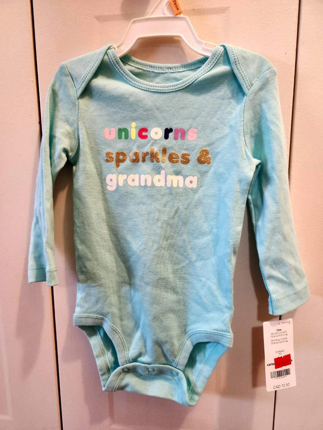 NEW ~ Carters Onesie, 12 Months