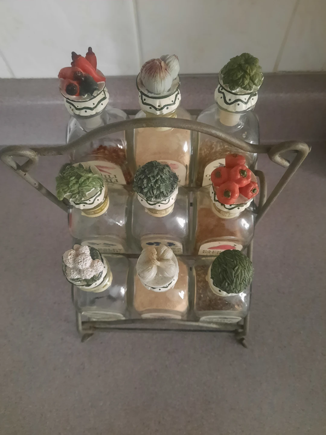 Set of 9 Spice Jars with Metal Rack - photo 2