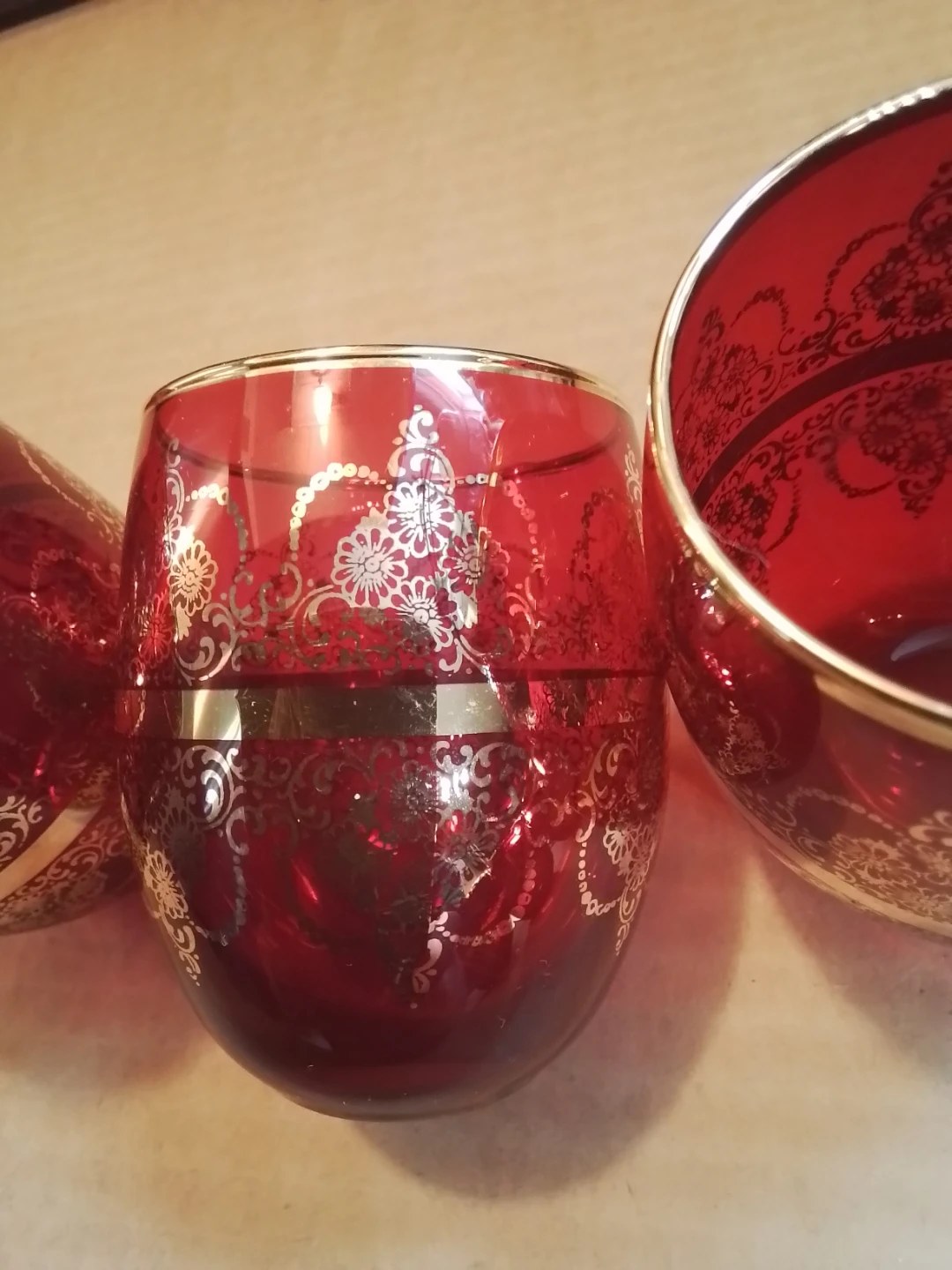 Set of 6 Red Laguna Venetian Murano Glass Tumblers - photo 4
