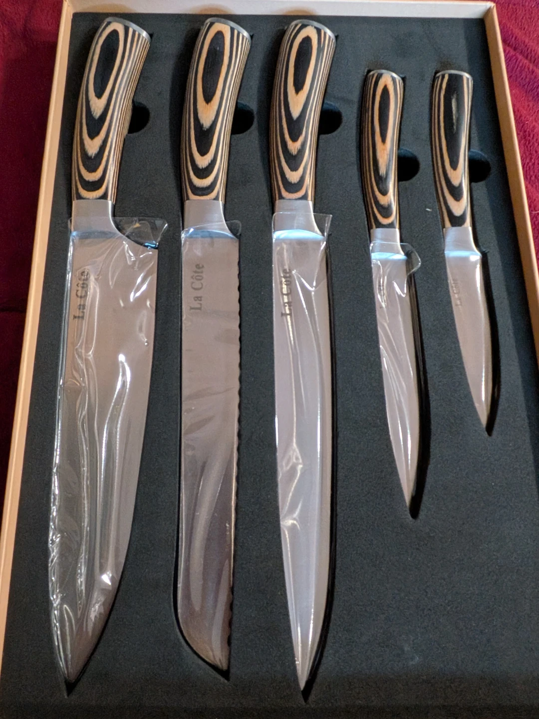 La Côte 5-Piece Pakka Wood Knife Set (Japanese Steel) - photo 2