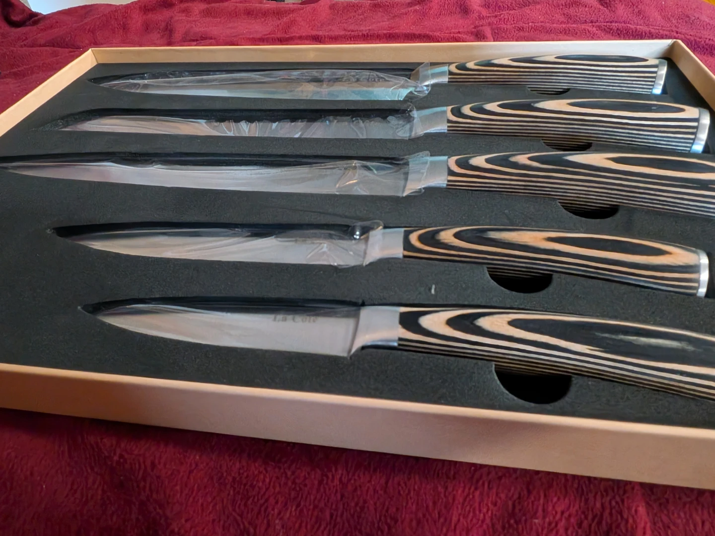 La Côte 5-Piece Pakka Wood Knife Set (Japanese Steel) - photo 3