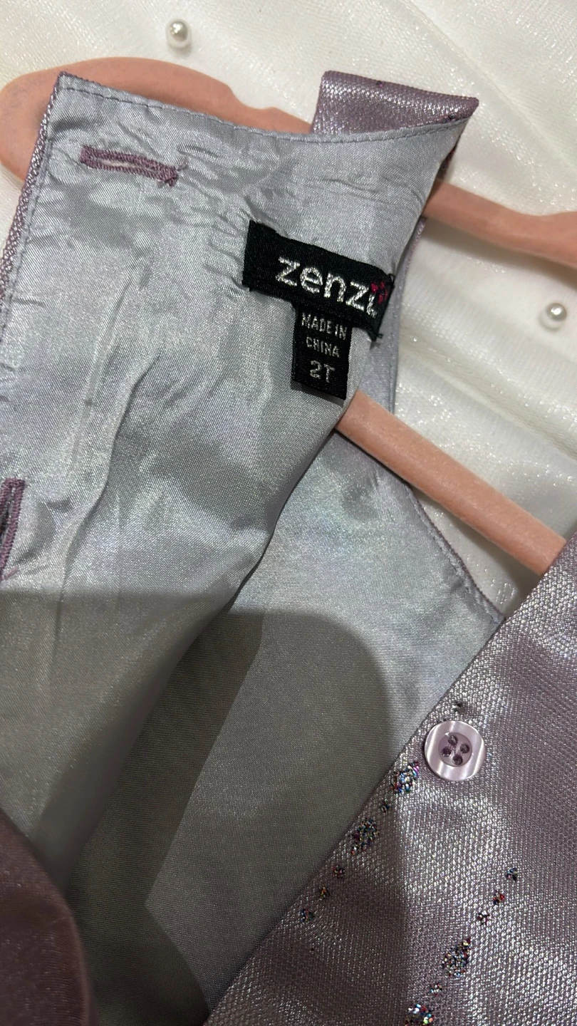 Zenzee Girls' Lavender Sparkle Dress - photo 3