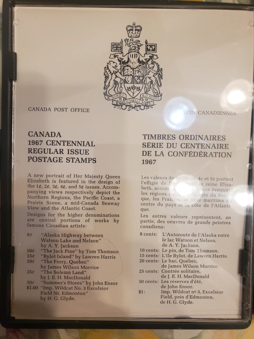 Canada 1967 Centennial Regular Issue Postage Stamps - photo 3