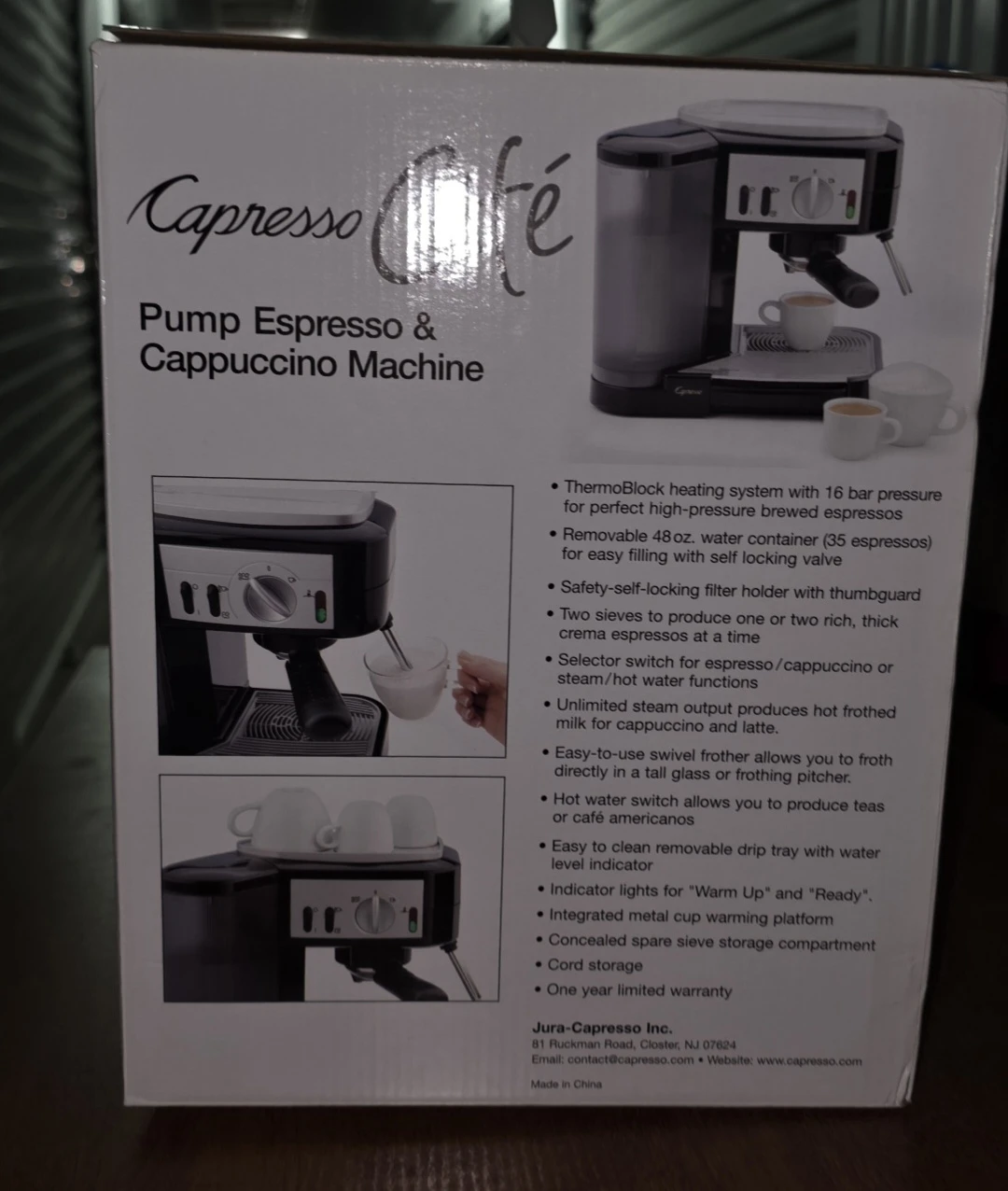 Capresso Cafe Pump Espresso & Cappuccino Machine Model #115 - photo 2