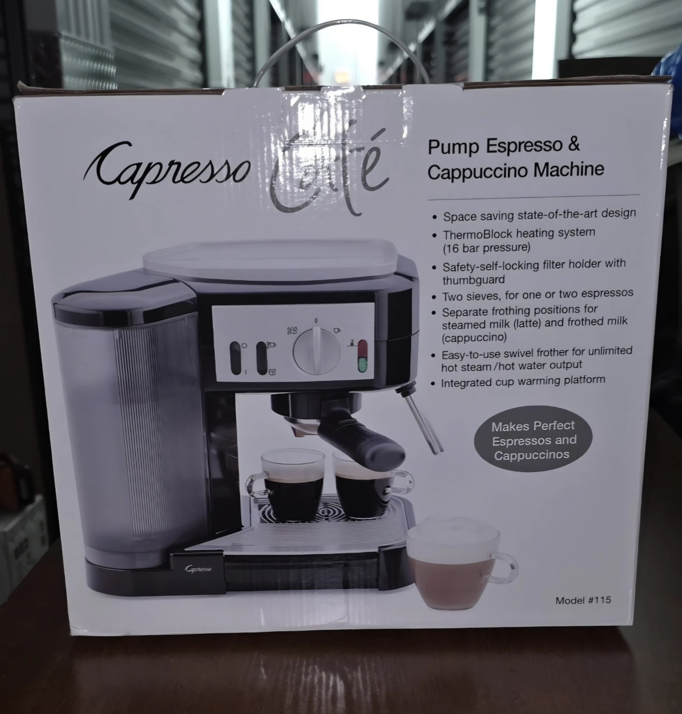 Capresso Cafe Pump Espresso & Cappuccino Machine Model #115
