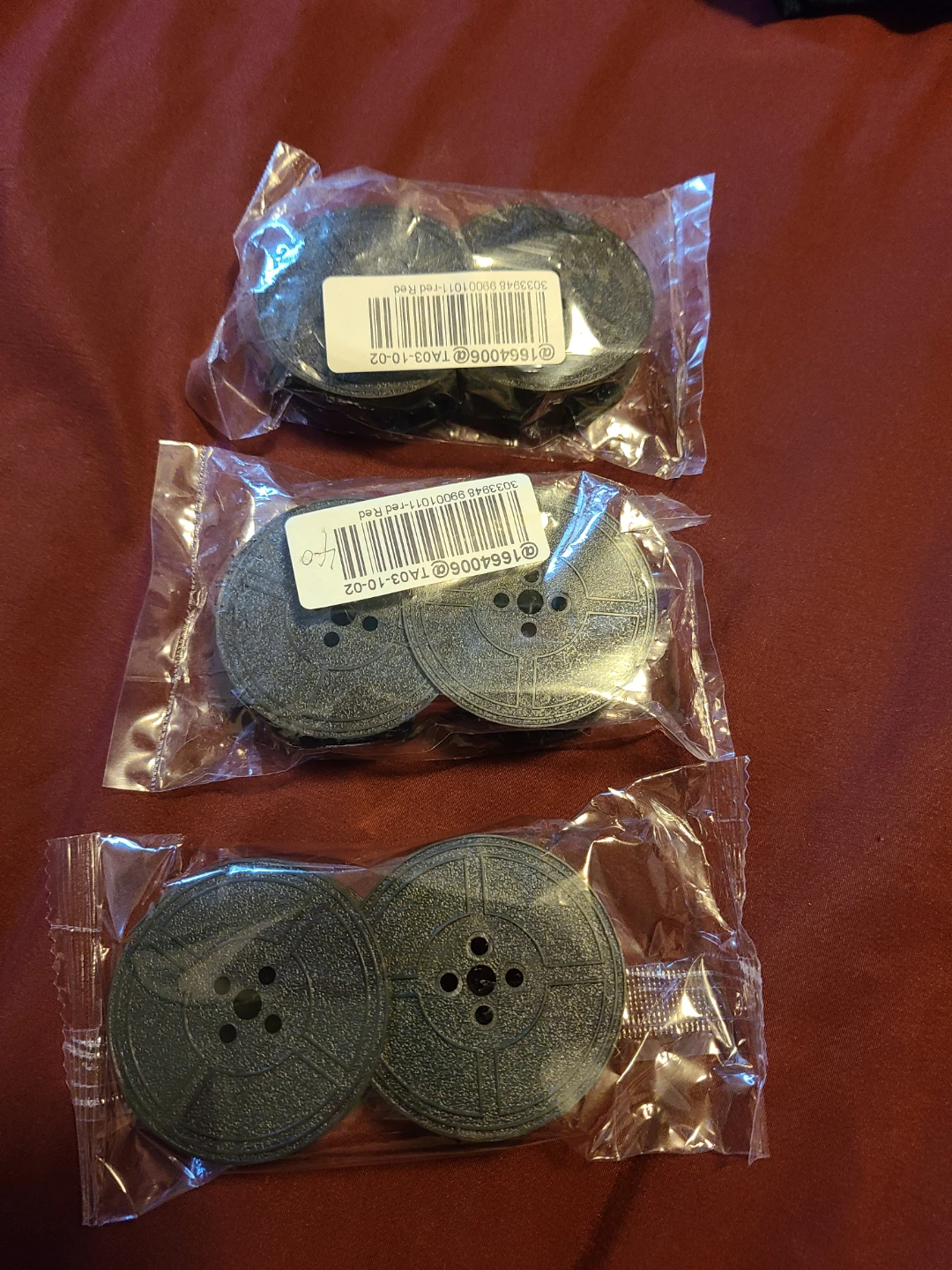 Universal Red and Black Typewriter Ribbon Spools. - photo 4