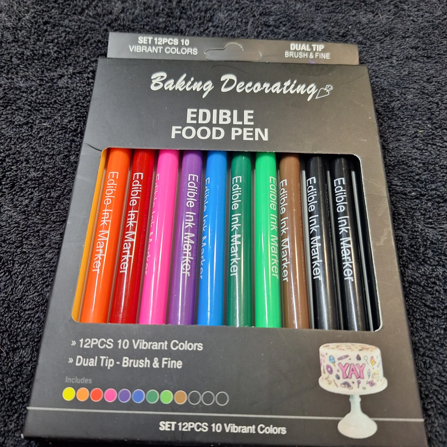 Exclusive Brands Edible Food Pens - 10 Vibrant Colors - photo 2