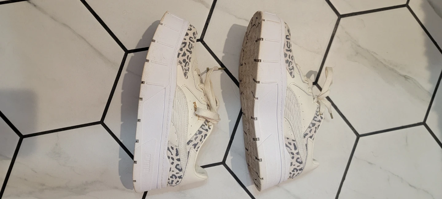 Puma Women's White Leopard Print Platform Sneakers - photo 2