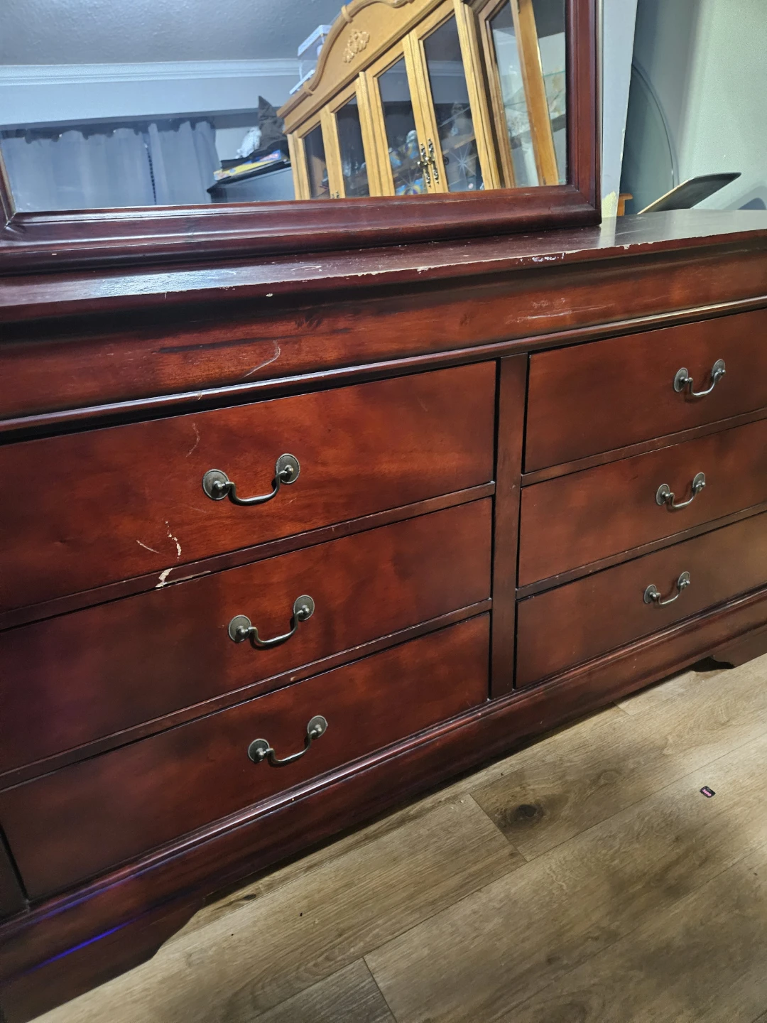 Wooden Dresser with Mirror - photo 4