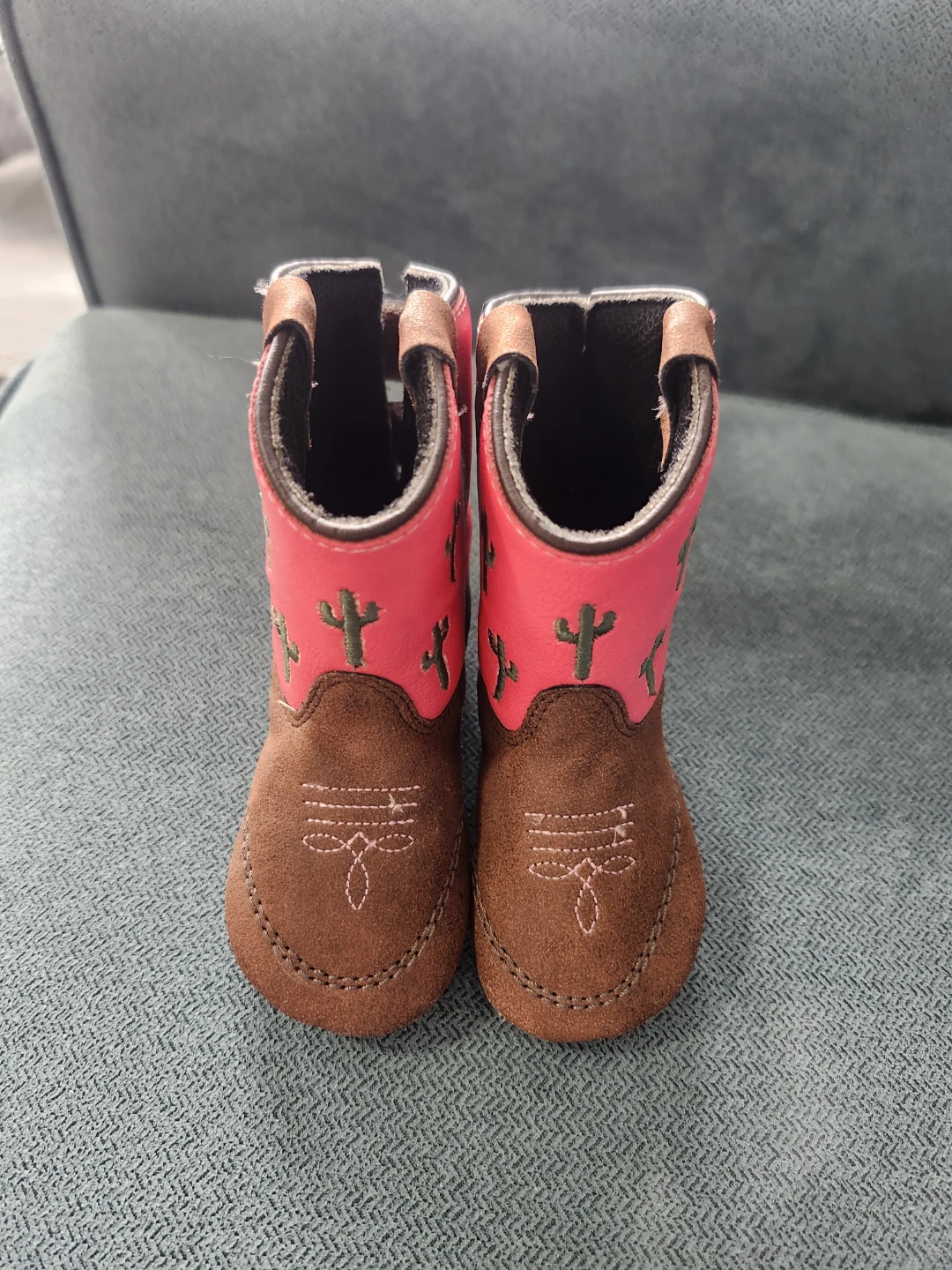 Baby Cowboy Boots - Pink and Brown
