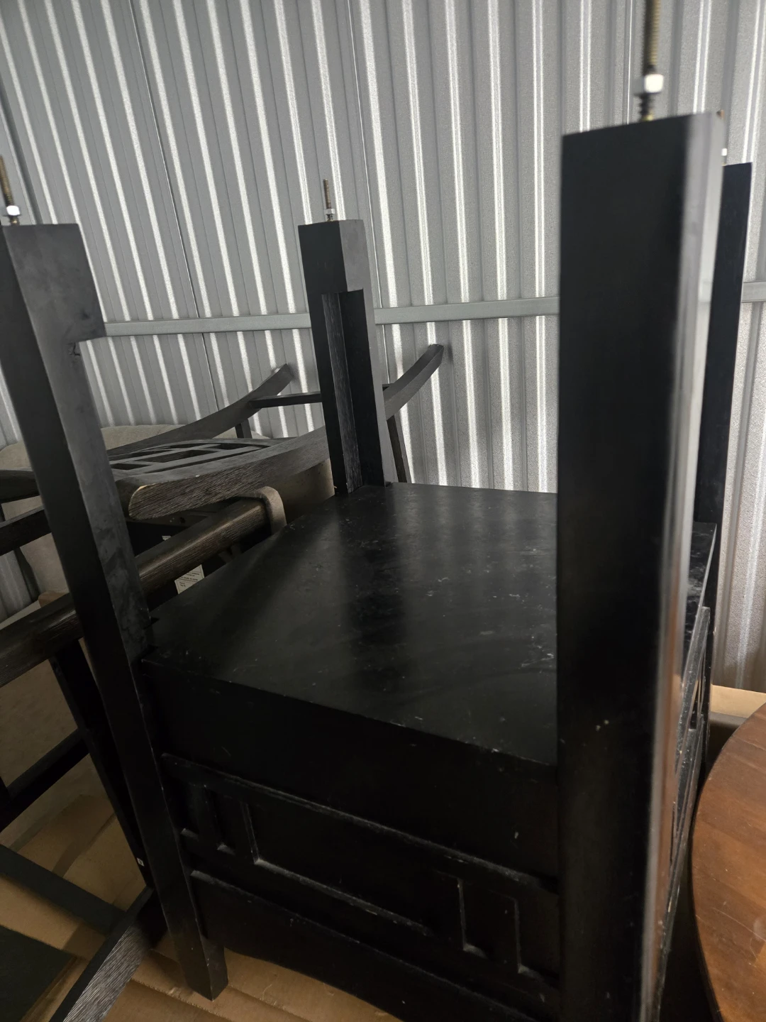Black Wood Dining Chairs (Set of 2) - photo 3