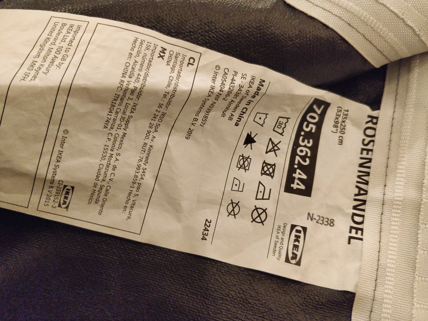 IKEA ROSENMANDEL blackout curtains 135x250 cm - photo 2