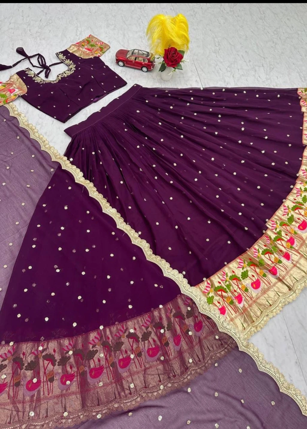 Choli & Lehenga Set - Georgette with Embroidery